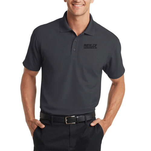 Dry Zone ® Grid Polo w/ Name Option - Black Thumbnail