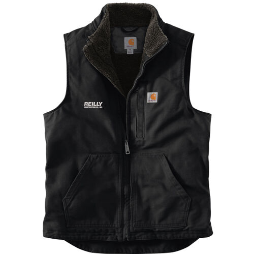 Sherpa Lined Mock Neck Vest - White Thumbnail