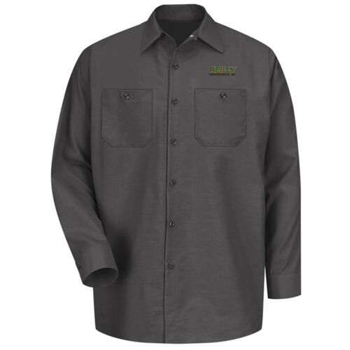 Red Kap Long Sleeve Industrial Work Shirt w/ Right Chest Name Option - Color Thumbnail